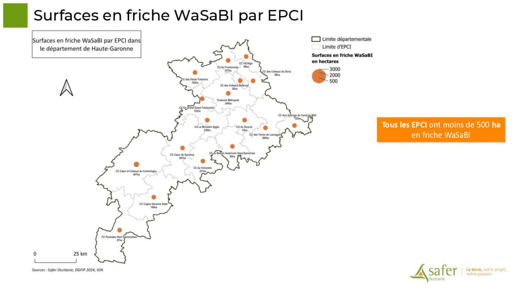 Surfaces en friche WaSaBI par EPCI