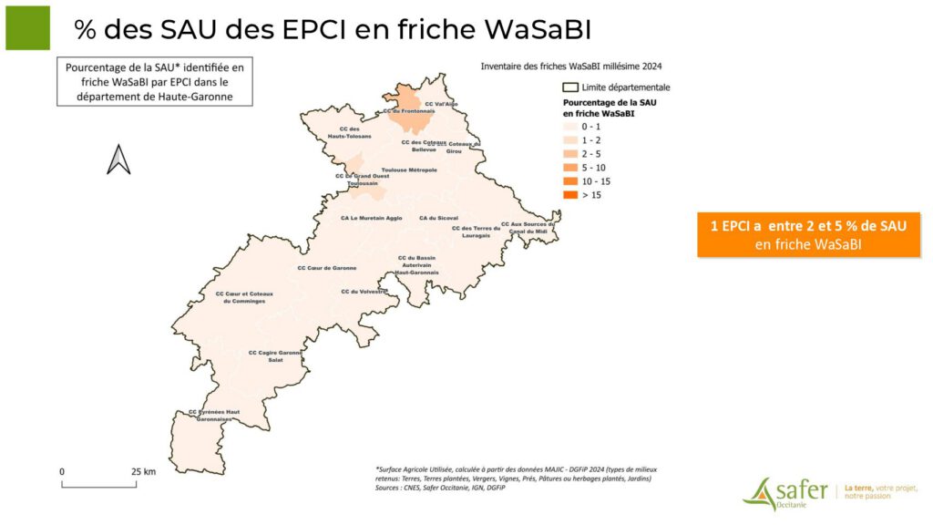 % des SAU des EPCI en friche WaSaBI