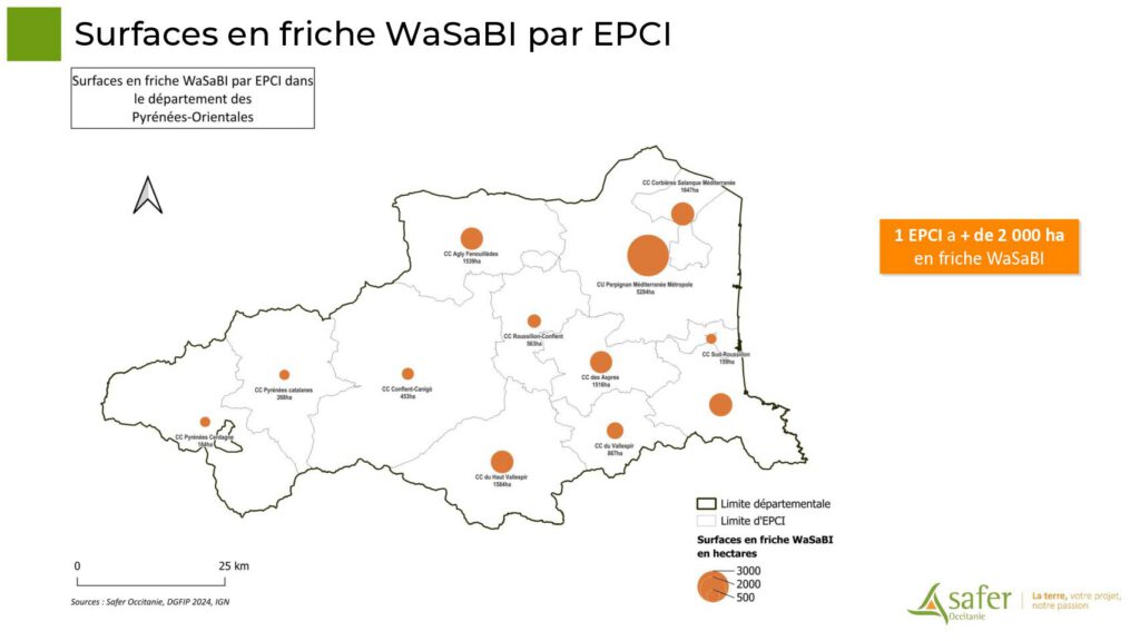 Surfaces en friche WaSaBI par EPCI