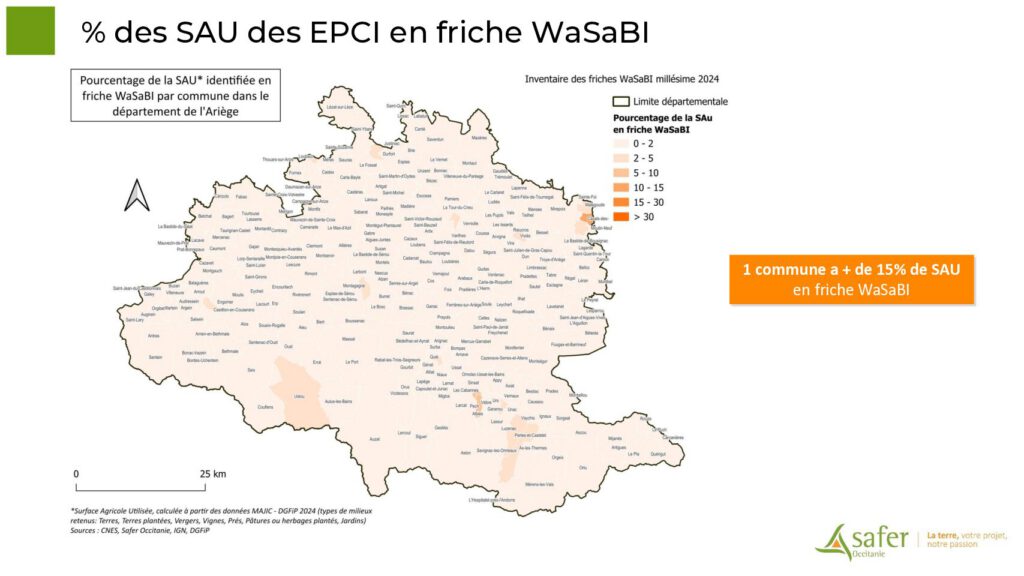 % des SAU des EPCI en friche WaSaBI