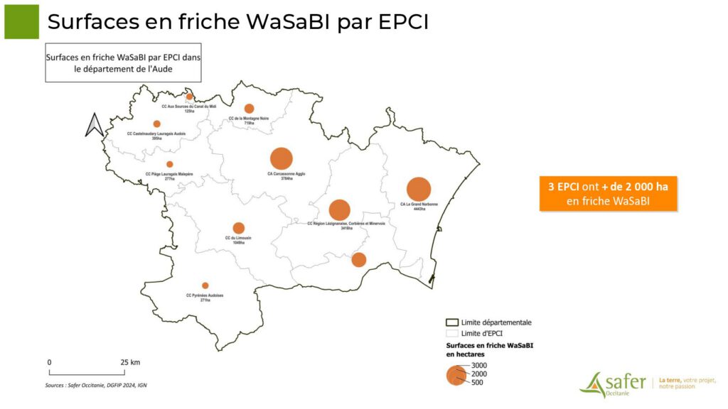 Surfaces en friche WaSaBI par EPCI