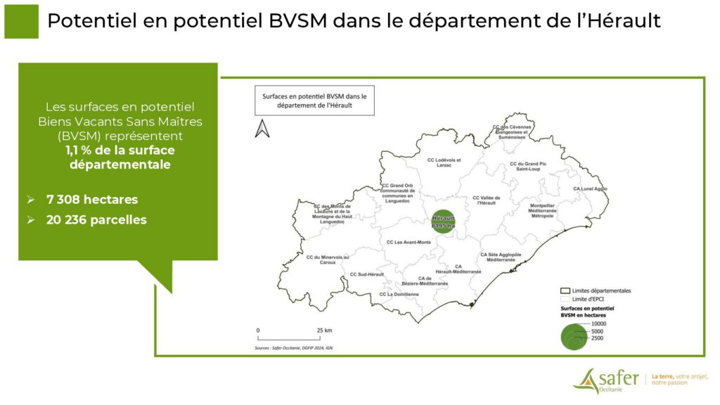 Potentiel en potentiel BVSM dans le département de l’Hérault